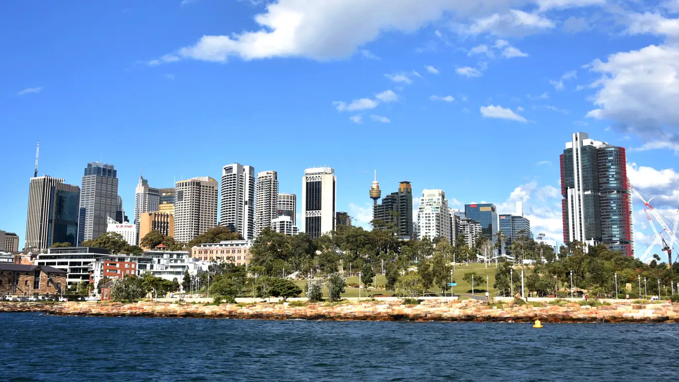 Barangaroo Reserve Sydney CBD harbour foreshore parkland walking path