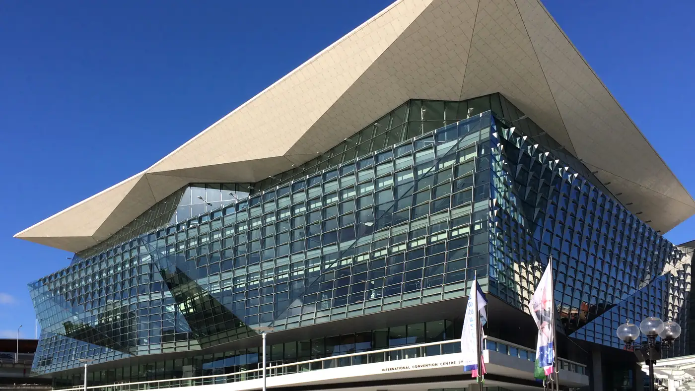 ICC Sydney Darling Harbour rooftop solar farm installation