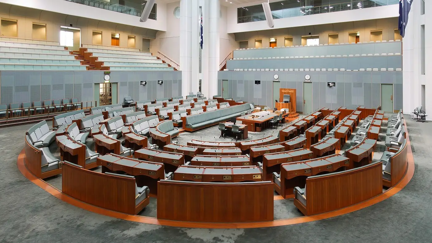 The House of Representatives chamber during the passage of Australia's digital assets framework