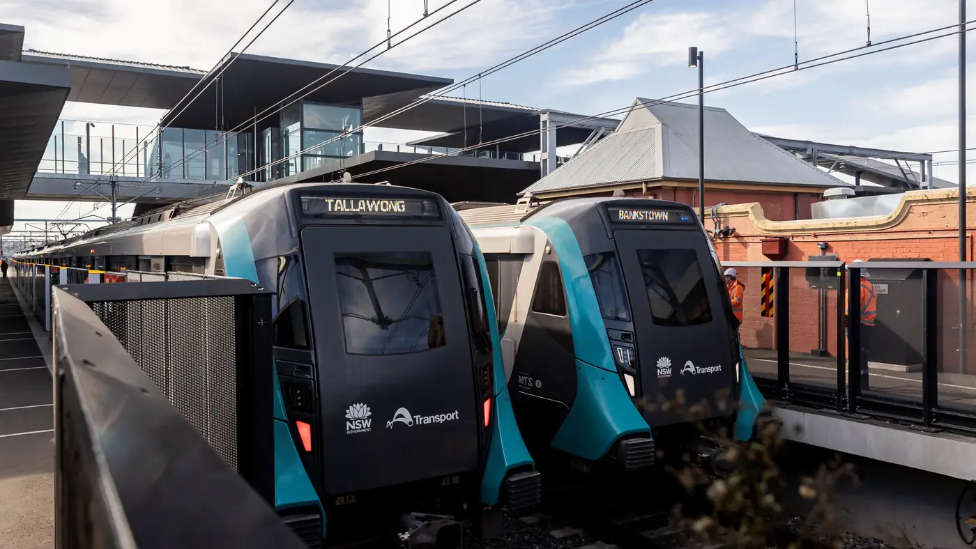 Commuters using the new Sydney Metro Southwest Bankstown line